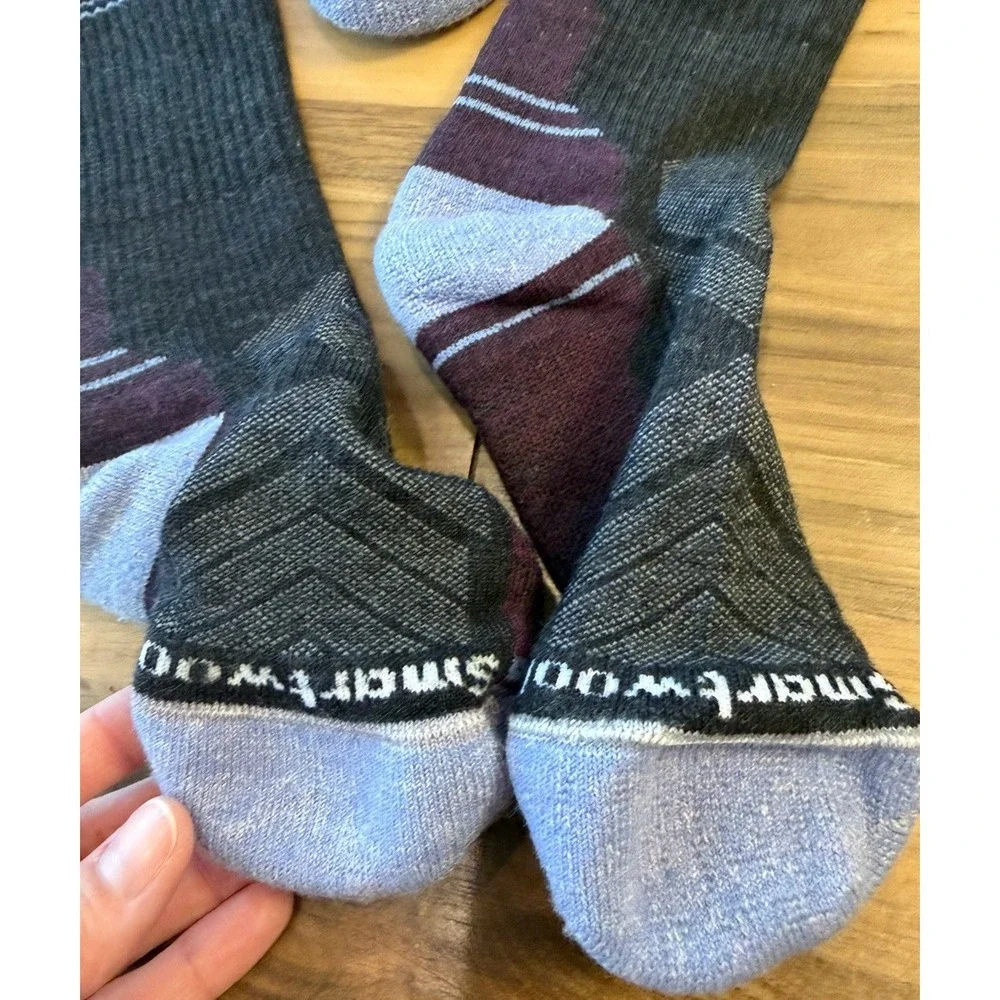 Smartwool Merino Wool Crew Hiking Socks Adult Medium (Estimated) Lot of 2 Pairs